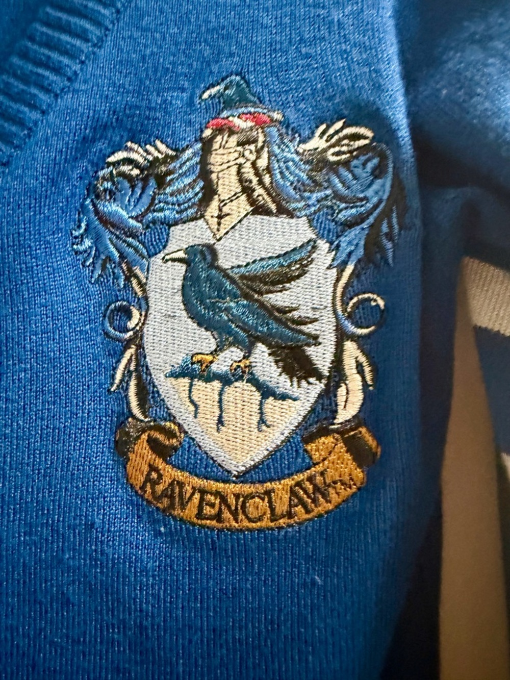 Wizarding World of Harry Potter Bright Blue Ravenclaw Cardigan sz Small - Picture 3 of 6